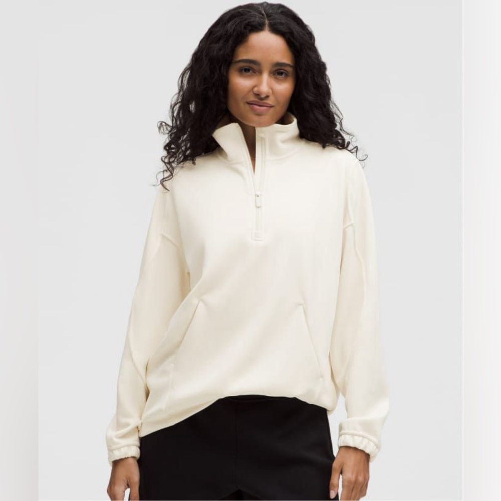 Lululemon Athletica Off-White Half-Zip Hoodie
